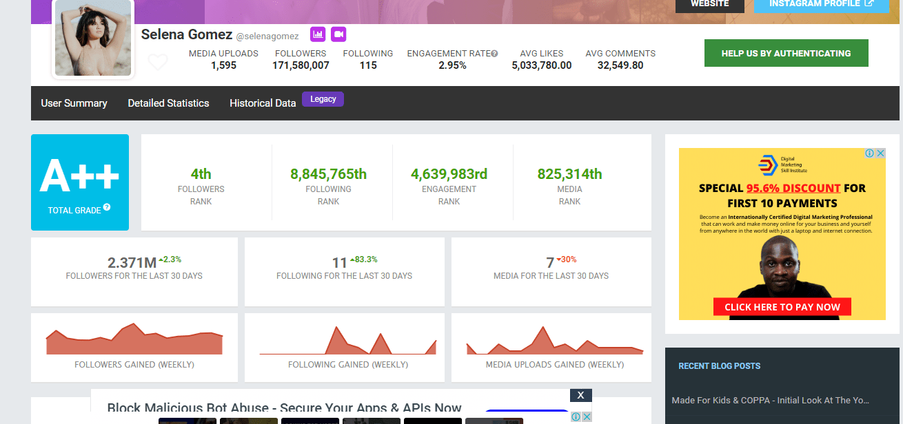 social blade 